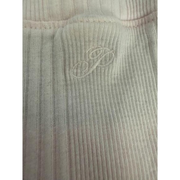 PINK Victoria's Secret Ribbed Knit T Shirt Blush Pink Short Sleeve Size XS - Picture 5 of 7